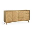 Valencia Herringbone Medium Sideboard - 2 Door - Oak - 150cm