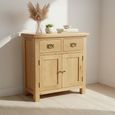 Salisbury Premium Compact Sideboard - 2 Door - Oak - 85cm