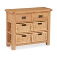 Salisbury Premium Small Sideboard - with Baskets - Oak - 100cm
