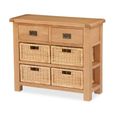 Salisbury Premium Small Sideboard - with Baskets - Oak - 100cm