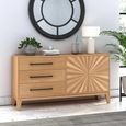 Viento Sunburst Medium Sideboard - 2 Door - Oak - 145cm