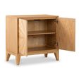 Viento Sunburst Small Sideboard - 2 Door - Oak - 80cm