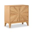Viento Sunburst Small Sideboard - 2 Door - Oak - 80cm