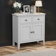 Stowe Compact Sideboard - 2 Door - Grey - 75cm