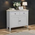 Stowe Small Sideboard - 2 Door - Grey - 95cm