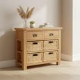 Salisbury Premium Small Sideboard - with Baskets - Oak - 100cm