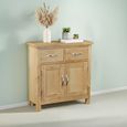 New Trinity Compact Sideboard - 75cm - 2 Door - Natural Oak