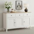 Marlow Medium Sideboard - 130cm - 3 Door - White