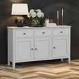 Stowe Medium Sideboard - 3 Door - Grey - 130cm