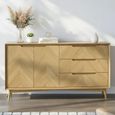 Valencia Herringbone Medium Sideboard - 2 Door - Oak - 150cm