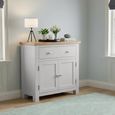 Lundy Compact Sideboard - 2 Door - 80cm - Grey Painted