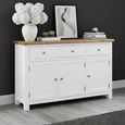 Lundy Medium Sideboard - 3 Door - White Painted