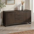 Brooklyn Sideboard - 150cm - 2 Door - Medium - Dark Oak