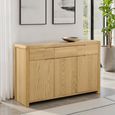 Curve Sideboard - 130cm - 3 Door - Medium - Oak