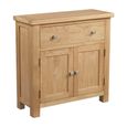 Appleby Compact Sideboard - 80cm - 2 Door - Oak