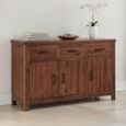 Andorra Medium Sideboard - 135cm - 3 Door - Dark Acacia