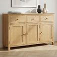 Arlington Medium Sideboard - 130cm - 3 Door - Oak