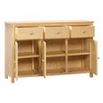 Arlington Medium Sideboard - 130cm - 3 Door - Oak