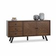Nevada Large Sideboard - 164cm - 2 Door - Parquet Style Wood