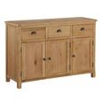 Clearance - Kilmore Medium Sideboard - 120cm - 3 Door - Oak - A438