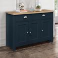 Clearance - Highgate Medium Sideboard - 3 Door - Navy Blue Painted - FSS16565