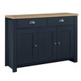 Clearance - Highgate Medium Sideboard - 3 Door - Navy Blue Painted - FSS16565