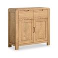 Clearance - Thurlestone Sideboard - 88cm - 2 Door - Curved - Small - Oak - FSS16568