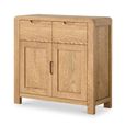 Clearance - Thurlestone Sideboard - 88cm - 2 Door - Curved - Small - Oak - FSS16568