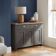 Highgate Medium Sideboard - 3 Door - Dark Grey Painted