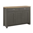 Highgate Medium Sideboard - 3 Door - Dark Grey Painted
