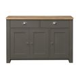 Highgate Medium Sideboard - 3 Door - Dark Grey Painted