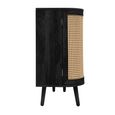 Noah Medium Sideboard - 150cm - 2 Door - Black and Rattan