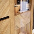 Chevron Sideboard - 2 Door - 3 Drawer - Medium - Oak