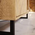 Chevron Sideboard - 2 Door - 3 Drawer - Medium - Oak