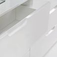 Sienna Sideboard - 2 Door - 4 Drawer - Wide - White Gloss