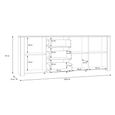 Bohol Sideboard - 3 Door - 3 Drawer - Extra Large - Grey