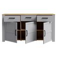 Bohol Sideboard - 3 Door - 3 Drawer - Large - Grey