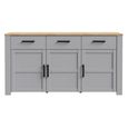 Bohol Sideboard - 3 Door - 3 Drawer - Large - Grey