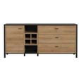 High Rock Sideboard - 1 Door - 3 Drawer - Extra Large - Oak