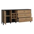 High Rock Sideboard - 1 Door - 3 Drawer - Extra Large - Oak