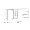 High Rock Sideboard - 1 Door - 3 Drawer - Extra Large - Oak