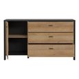 High Rock Sideboard - 1 Door - 3 Drawer - Medium - Oak