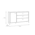 High Rock Sideboard - 1 Door - 3 Drawer - Medium - Oak