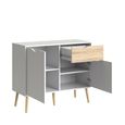 Oslo Sideboard - 2 Door - 1 Drawer - Small - White and Oak