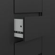 Naia Sideboard - 2 Door - 4 Drawer - Medium - Black