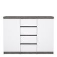 Naia Sideboard - 2 Door - 4 Drawer - Medium - Grey Concrete