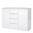 Naia Sideboard - 2 Door - 4 Drawer - Medium - White High Gloss