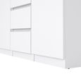 Naia Sideboard - 2 Door - 4 Drawer - Medium - White High Gloss