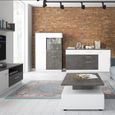 Zingaro Sideboard - 2 Door - 2 Drawer - Extra Large - Grey and White