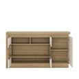 Lyon Sideboard - 3 Door - Medium - Glazed - Oak